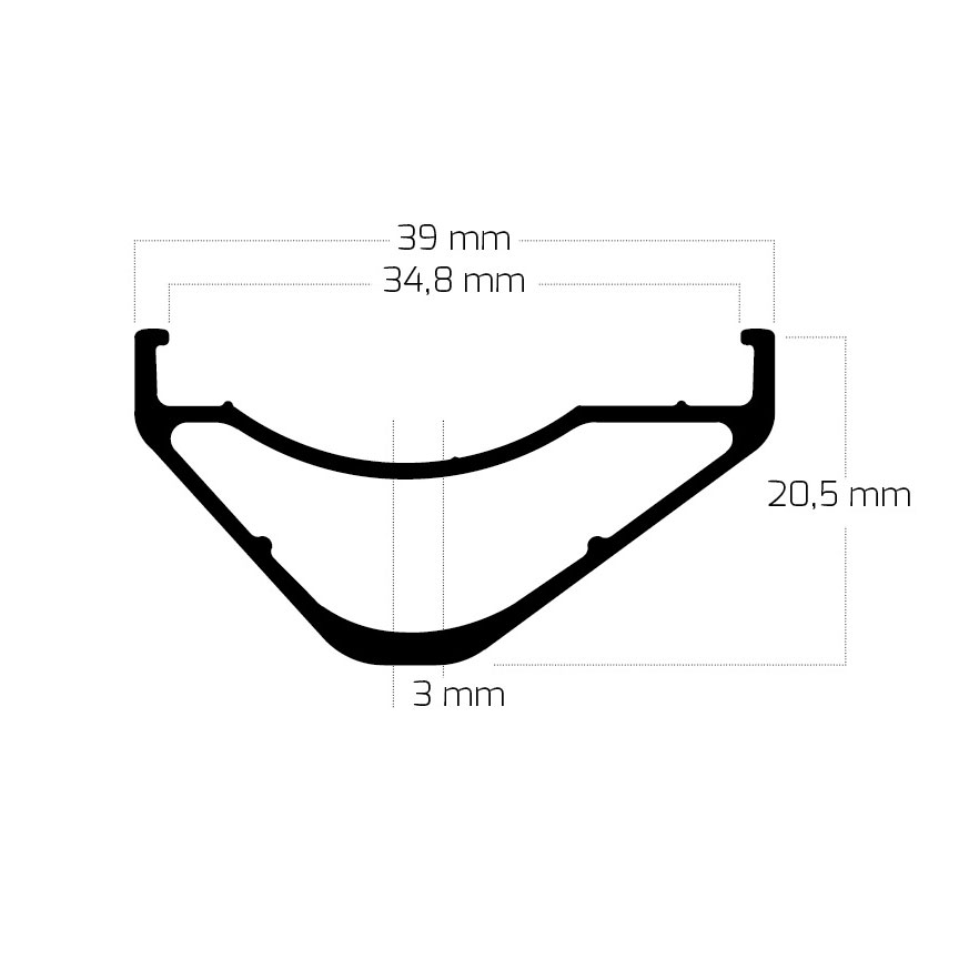 Ryde Edge M 35 OS- 29 Inch Disc Clincher Rim - black