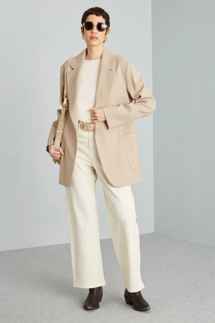 Belted blazer - BEIGE