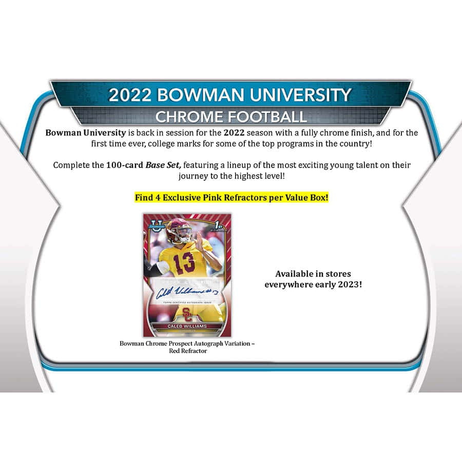 2022 Bowman Chrome University Football NCAA Blaster Box
