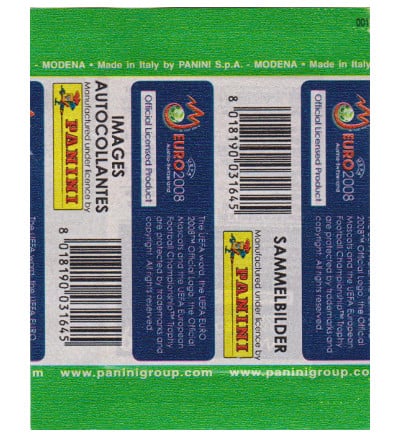 Panini EURO 2008 Packet - South America Version