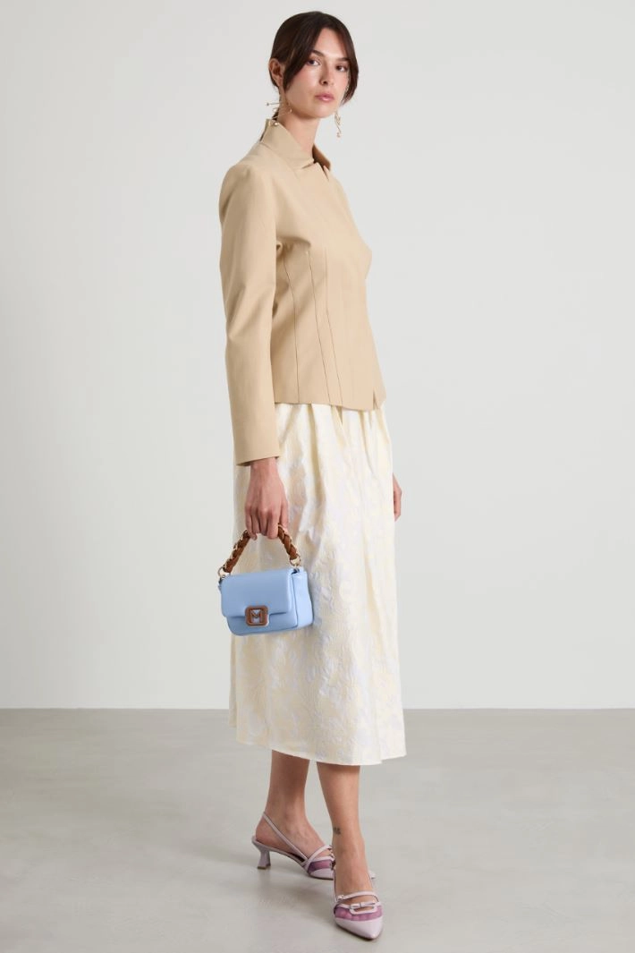 Stand-up collar jacket - BEIGE