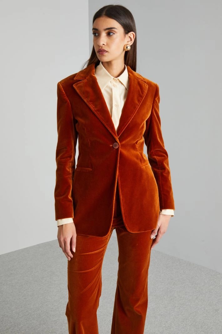 Single-button blazer - RUST