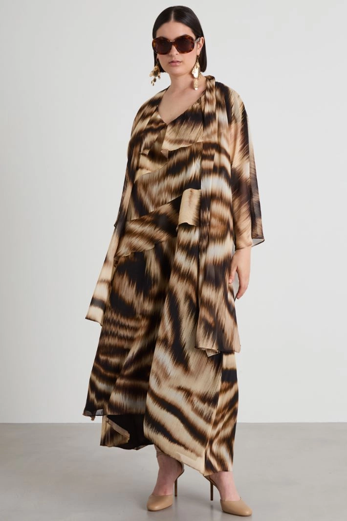 Georgette shrug - BROWN