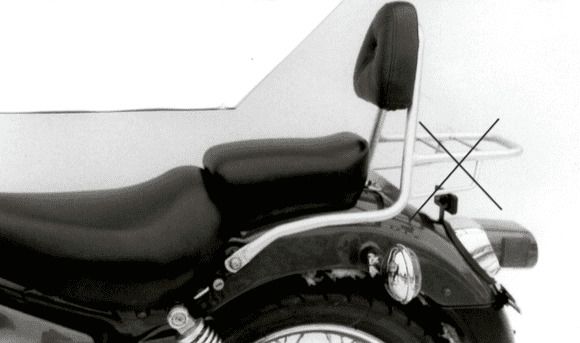 Hepco & Becker sissy bar - chromeRef: Hbe01335A / 600401 00 02