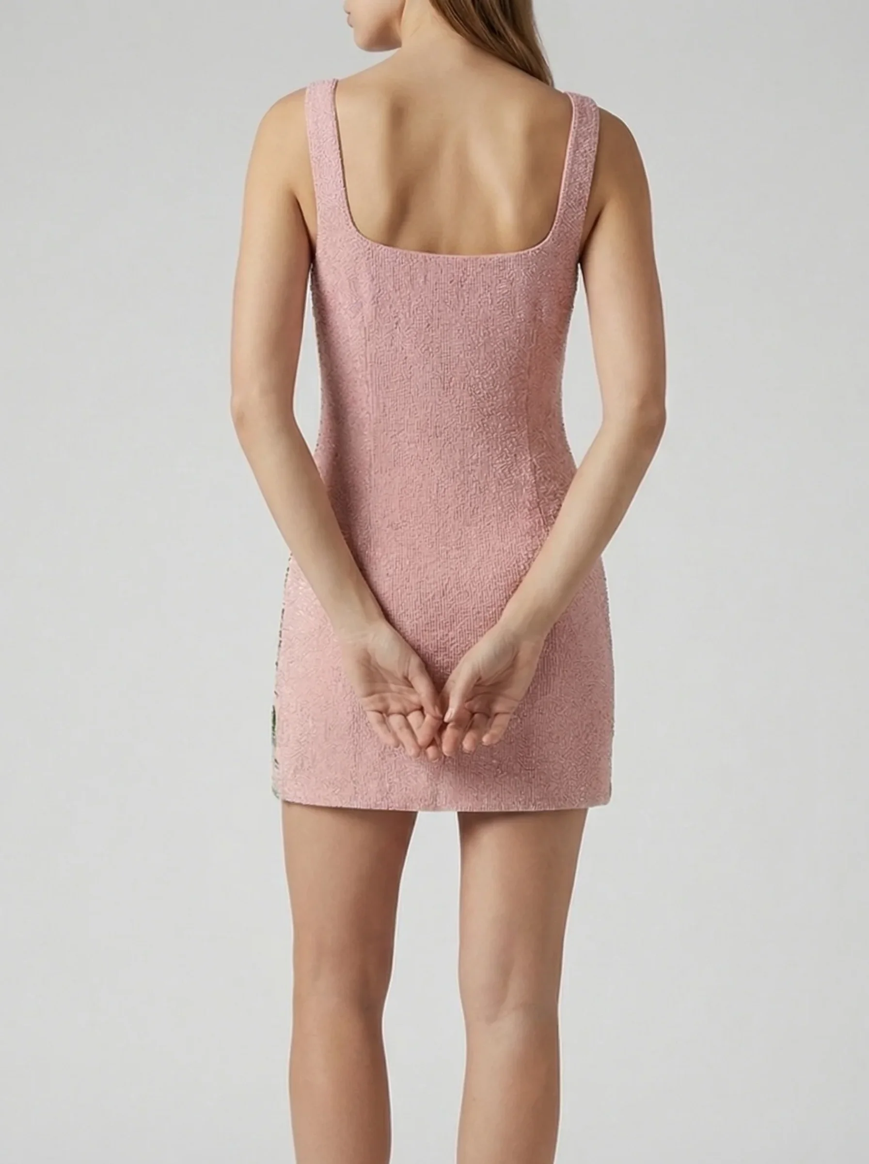 Florence Pink Embellished Mini Dress
