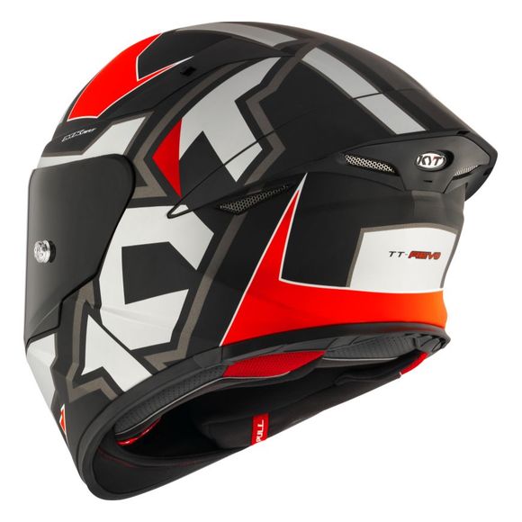 Casque intégral KYT TT-REVO ELECTRON - Gris / RougeRef : KYT0170