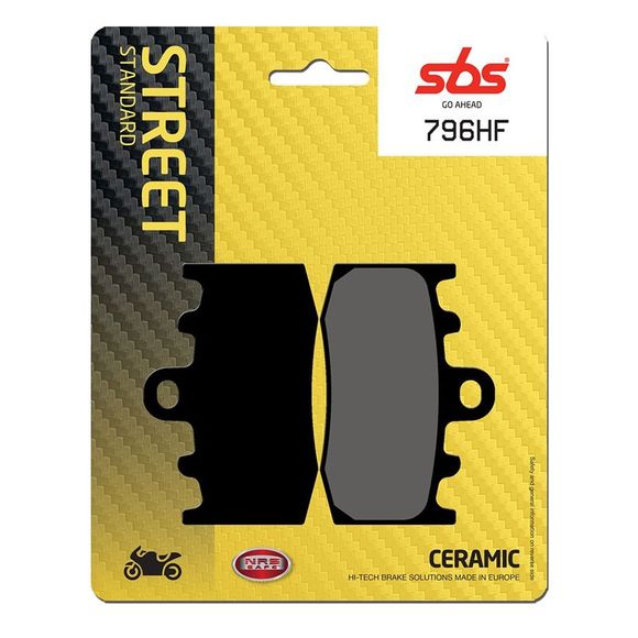 SBS 796HF Organic Front Brake Pads (Special ABS depending on model)Ref: 796HF / 796000