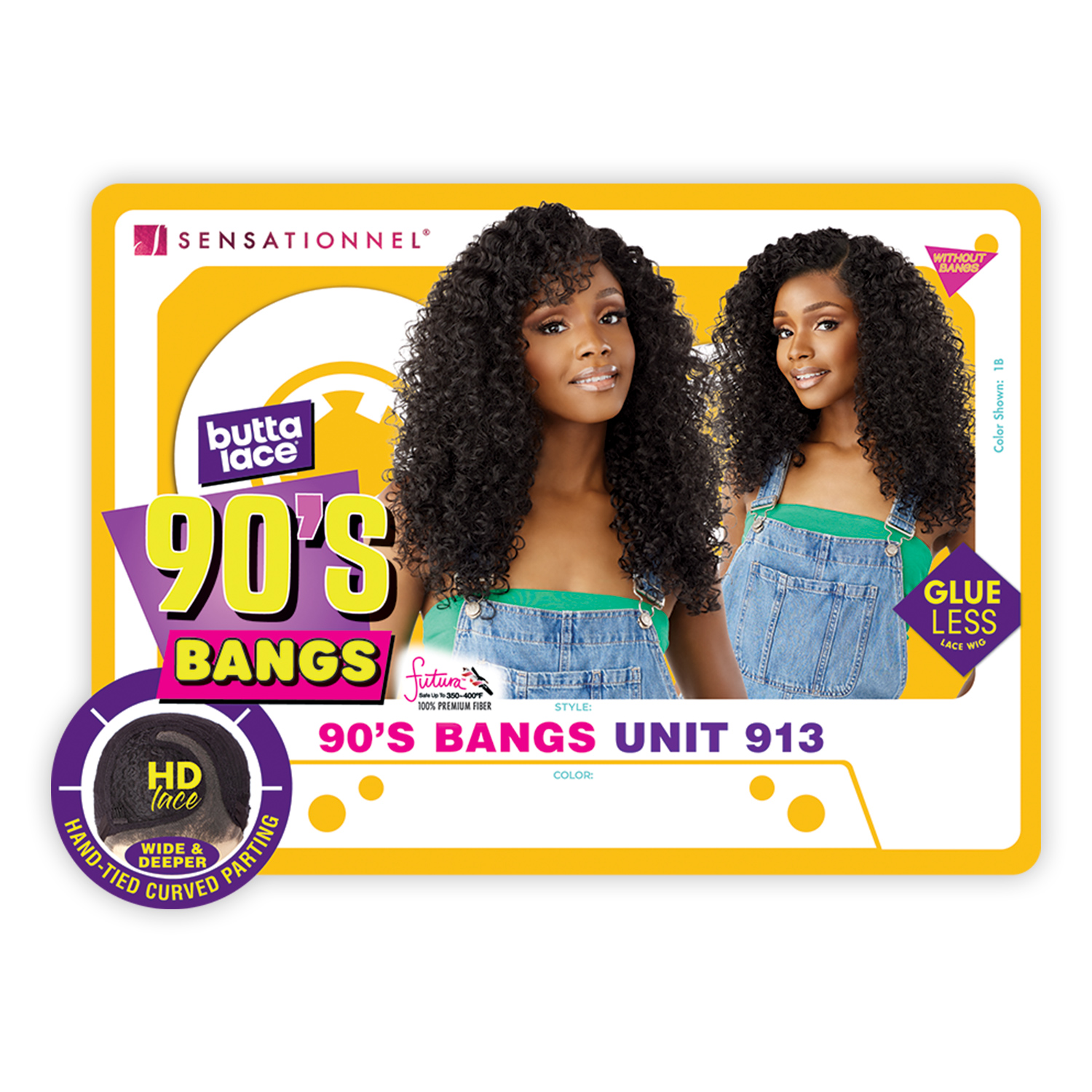 Sensationnel HD Lace Front Wig Butta Lace Glueless 90'S Bangs Unit 913