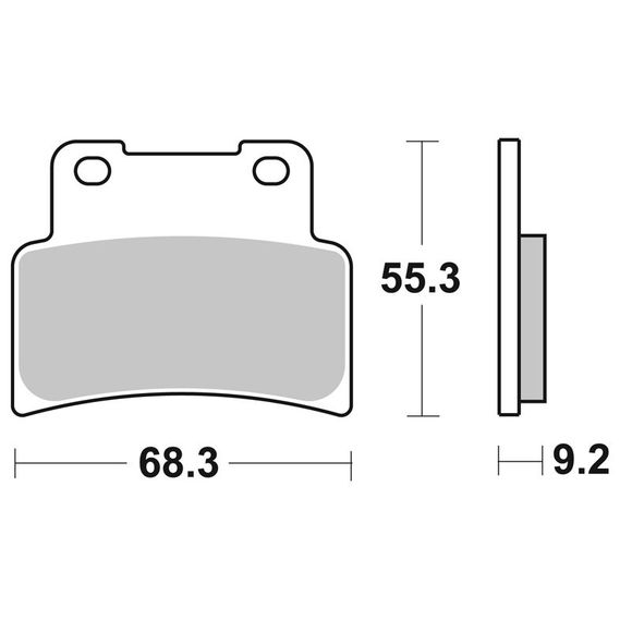 SBS 844HF Organic Front Brake PadsRef : 844HF / 844000
