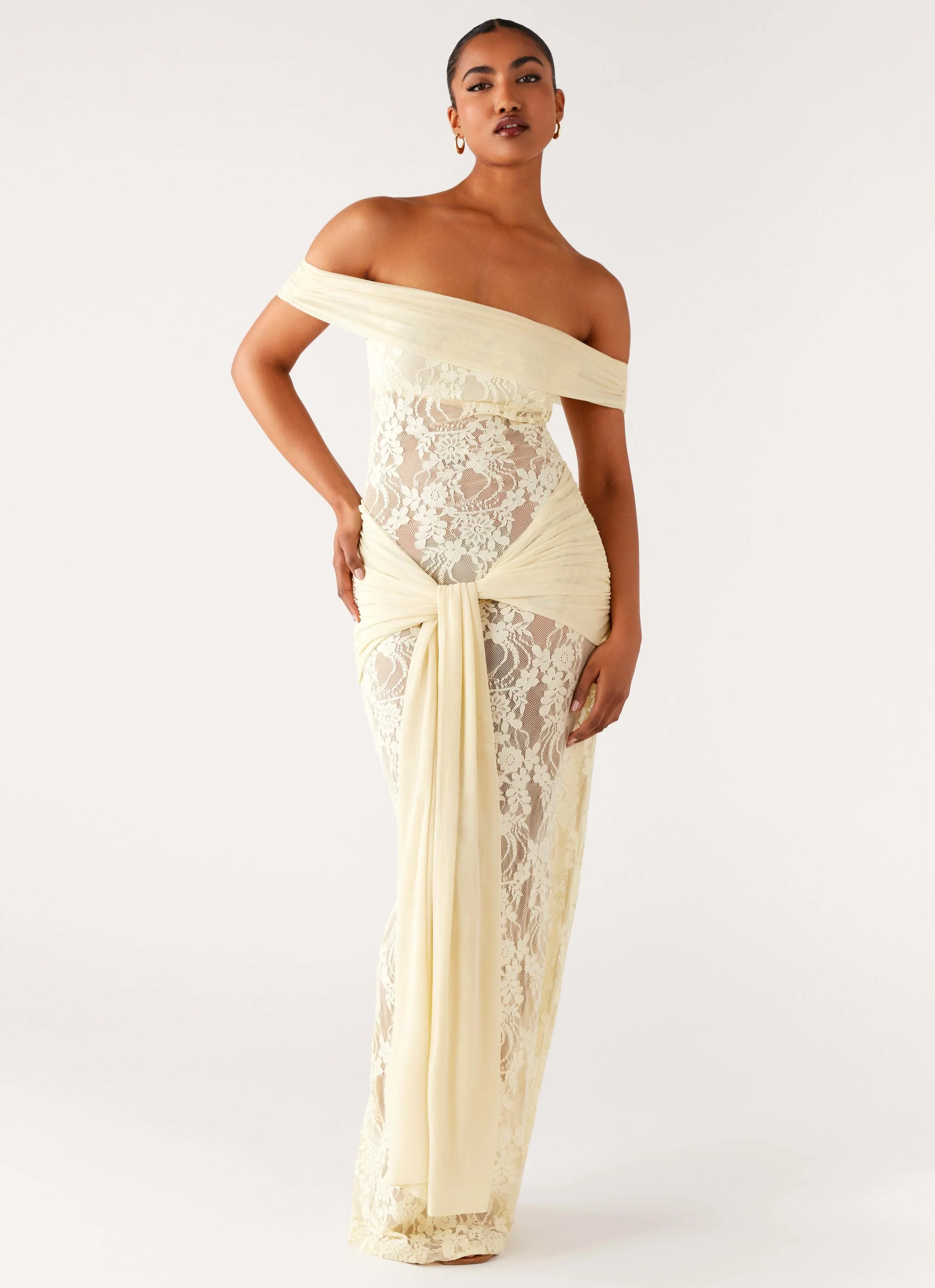 Gracie Twist Maxi Dress - Yellow