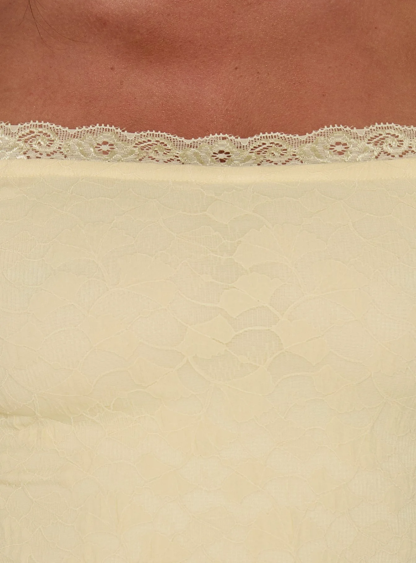 Avenues Long Sleeve Lace Mini Dress Butter