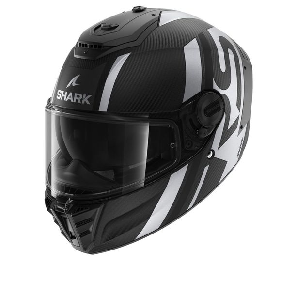 Shark SPARTAN RS CARBON SHAWN MAT Full-Face Helmet - Black / GreyRef: SH1680-C11451
