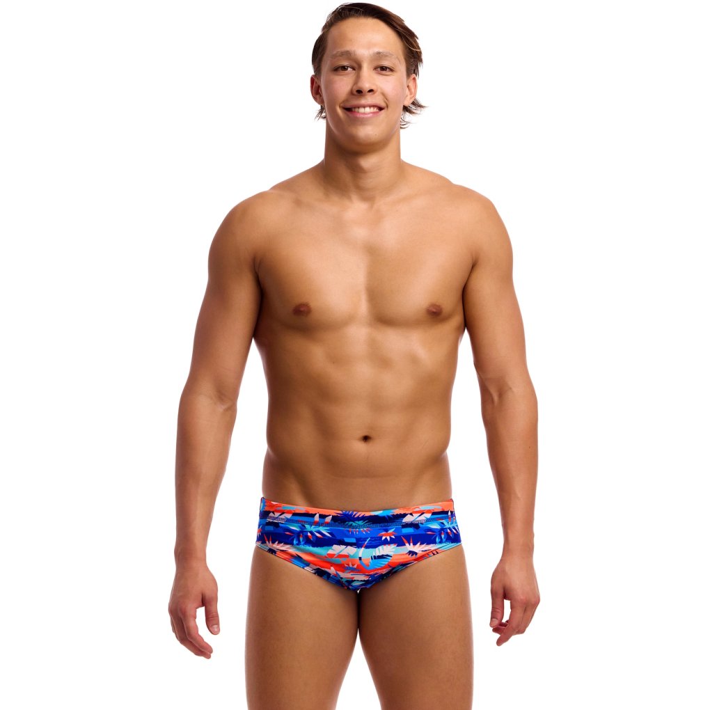 Funky Trunks Classic Eco Swim Briefs Men - Forever Fossil