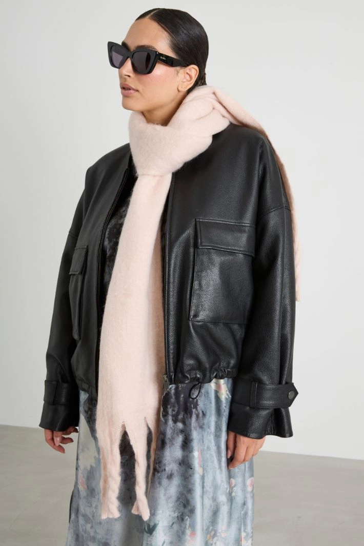 Fluffy scarf - POWDER PINK