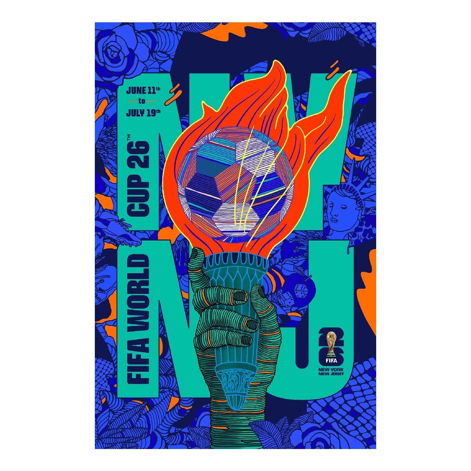 2026 Soccer Fan Collection New York New Jersey Host City Poster