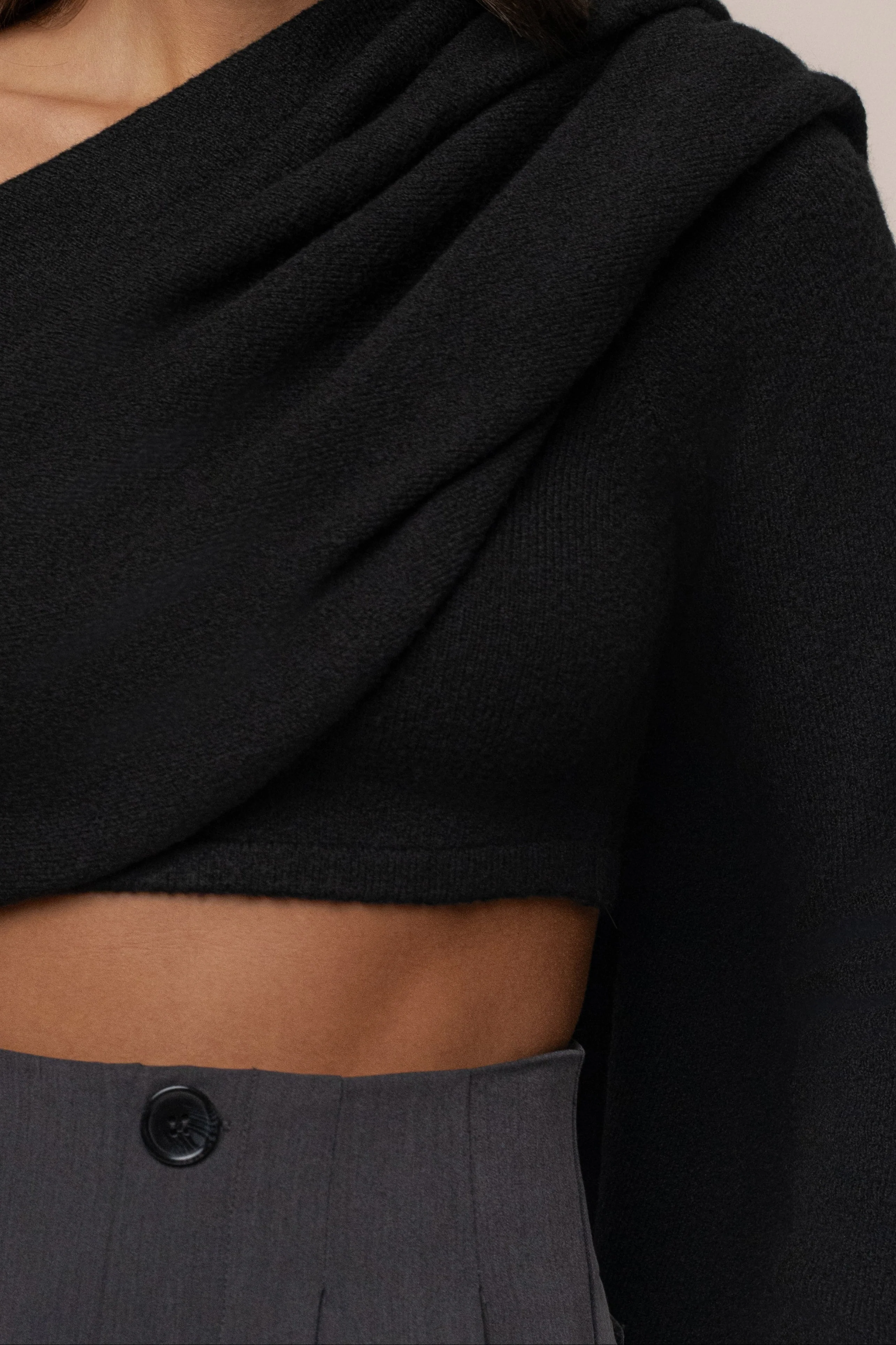Black Capsule One Shoulder Top