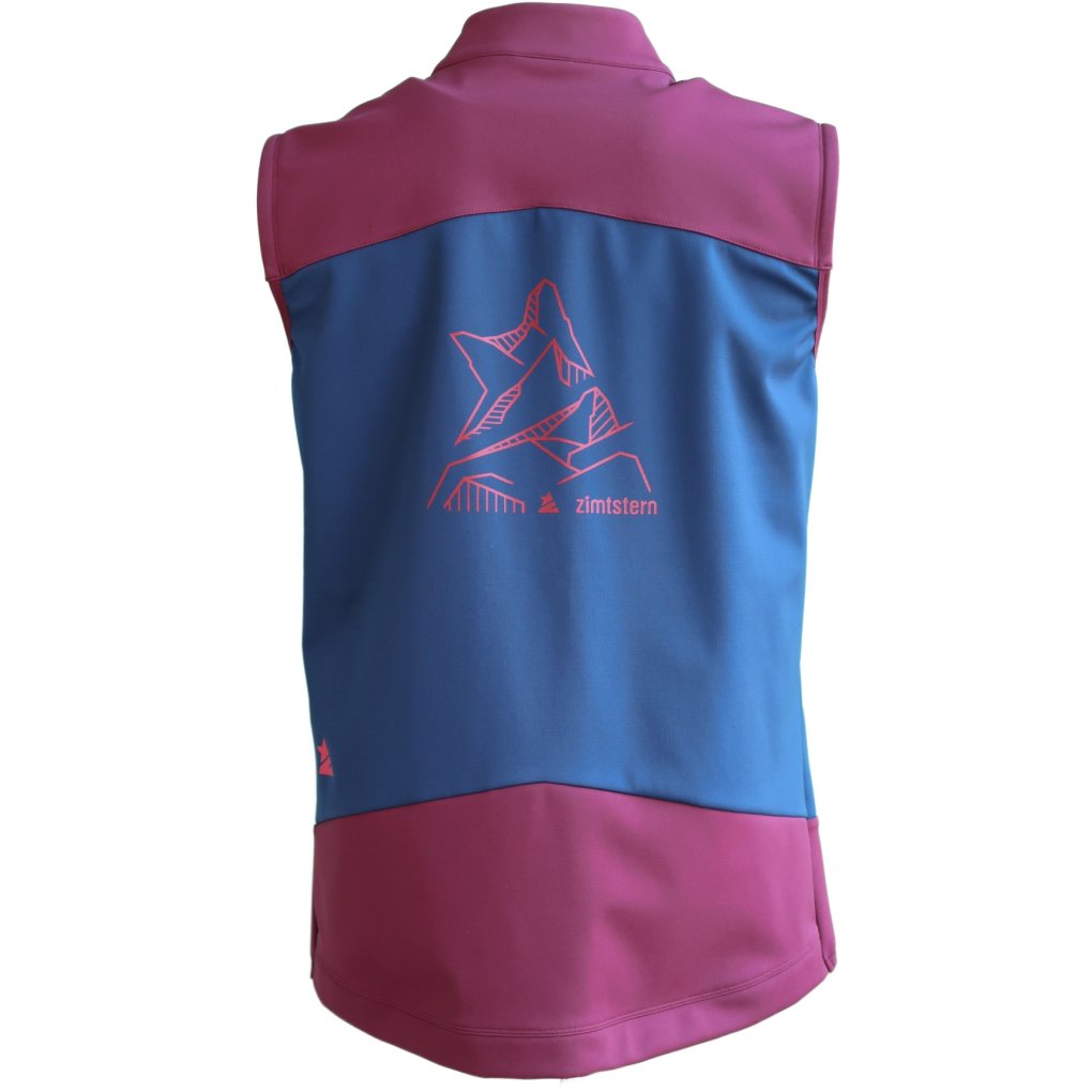 Zimtstern Xalpz Softshell MTB-Vest Men - Windsor Wine/French Navy