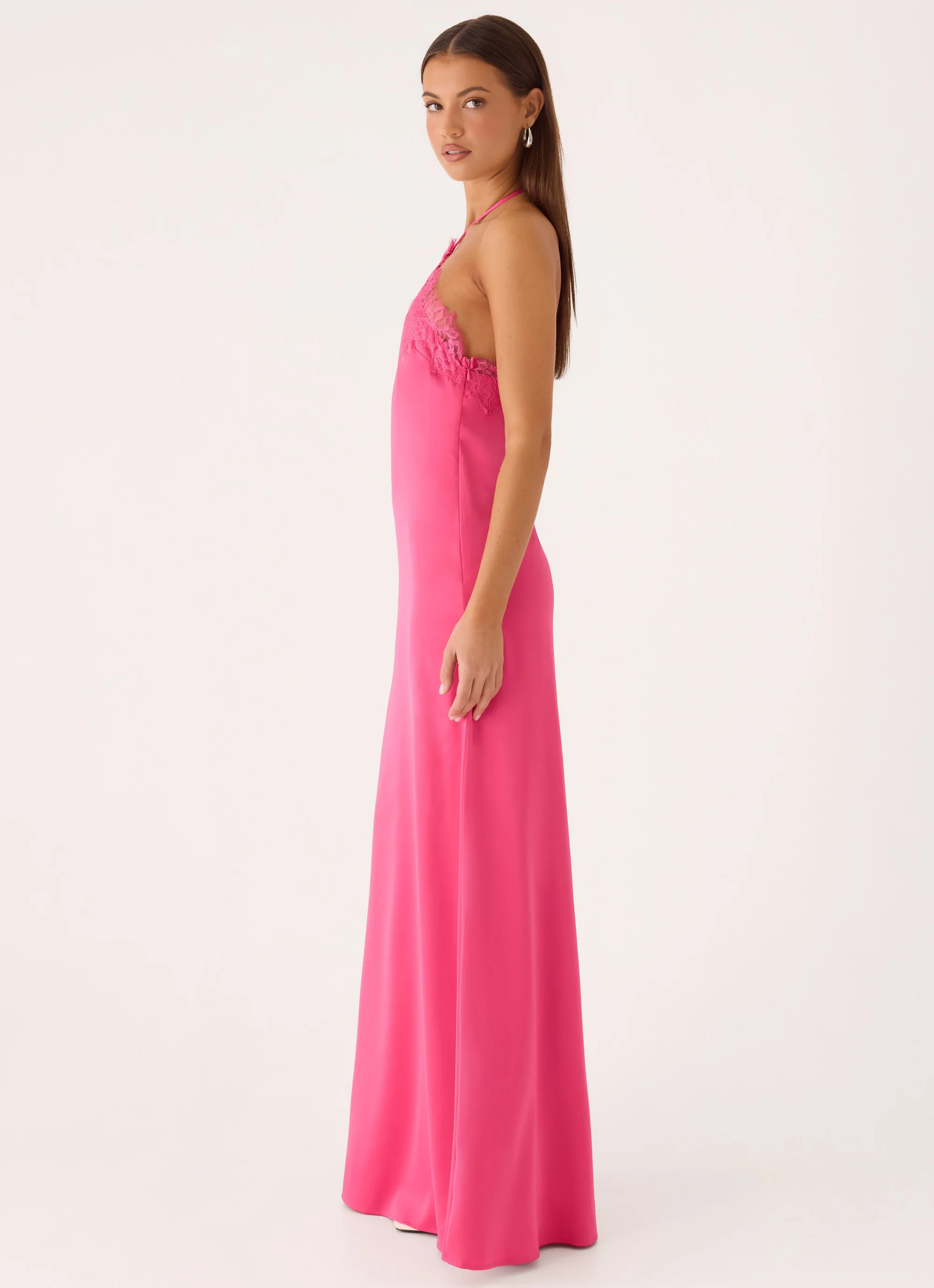 Samaria Halter Maxi Dress - Berry