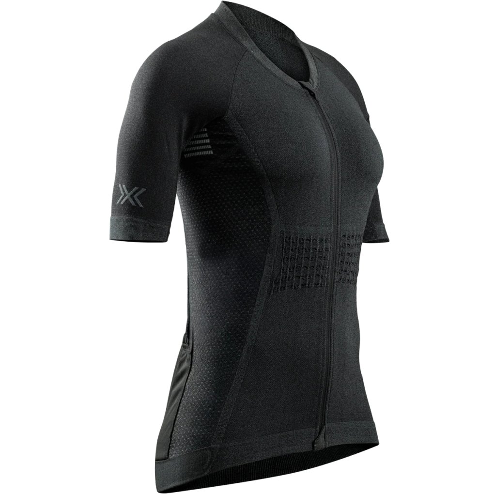 X-Bionic Xceed Ride Shortsleeve Jersey Women - x black/rhino grey