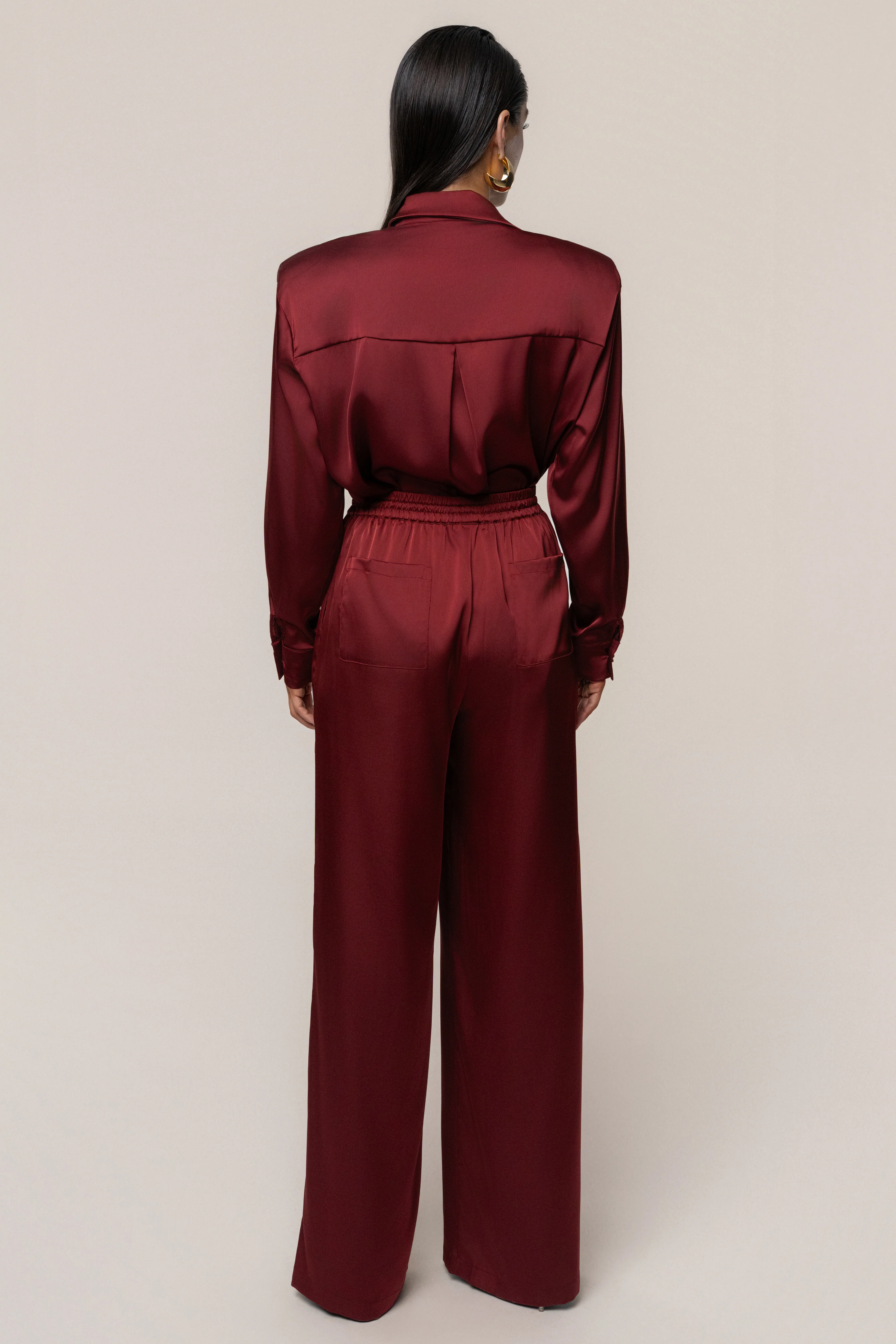 Burgundy Sunny Day Drawstring Pants