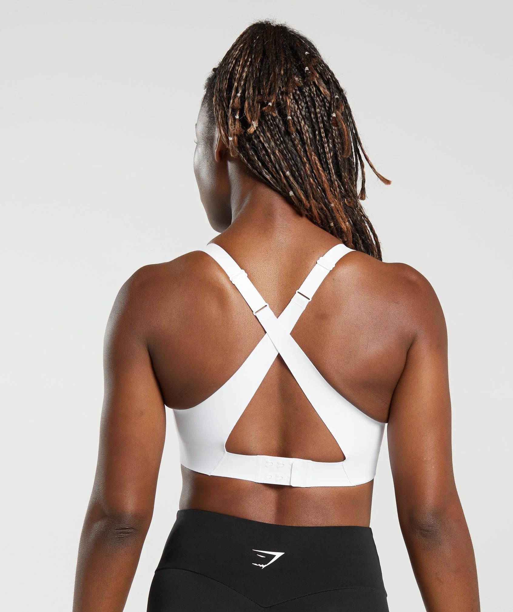 Cross Back Sports Bra White
