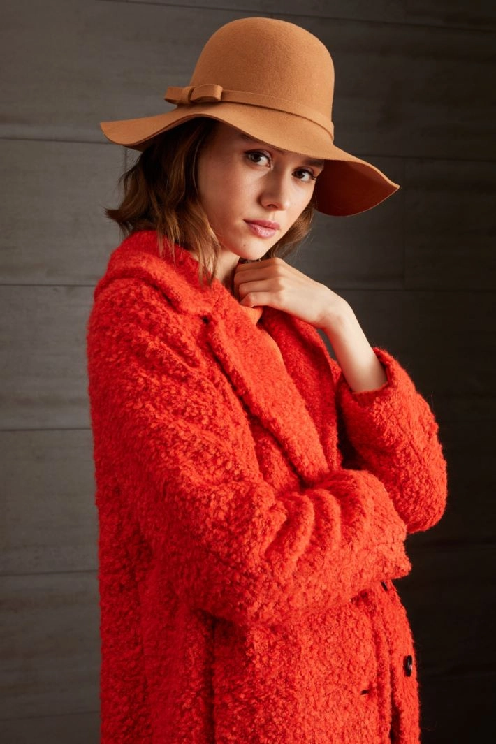 Wide-brimmed hat - CAMEL