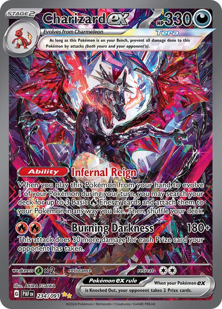 Pokemon SV: Paldean Fates 234/091 Charizard ex Near Mint