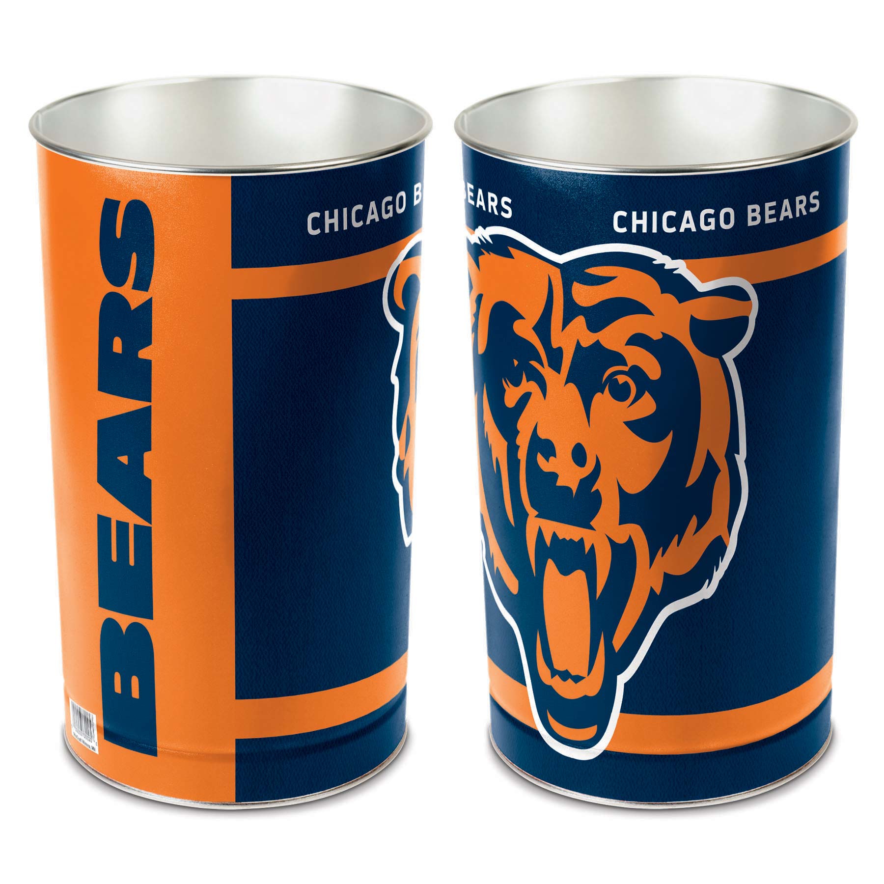 Chicago Bears Metal NFL Wastebasket