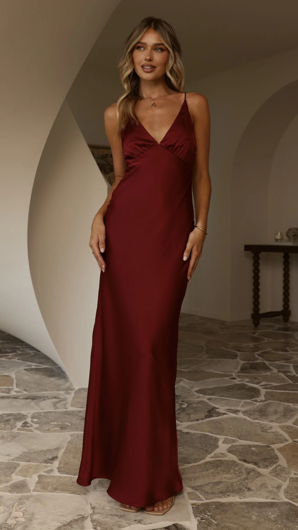 Ziah Maxi Dress - Wine