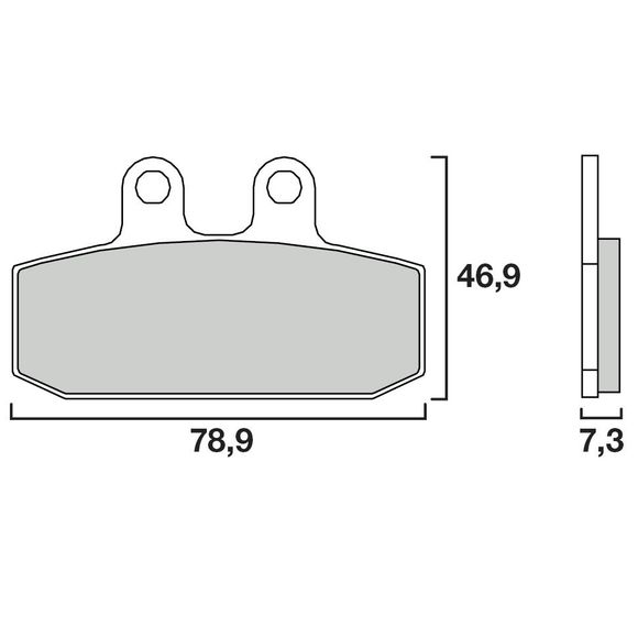 Brembo Organic brake pads front/rear (depending on model)Ref: 07GR13CC