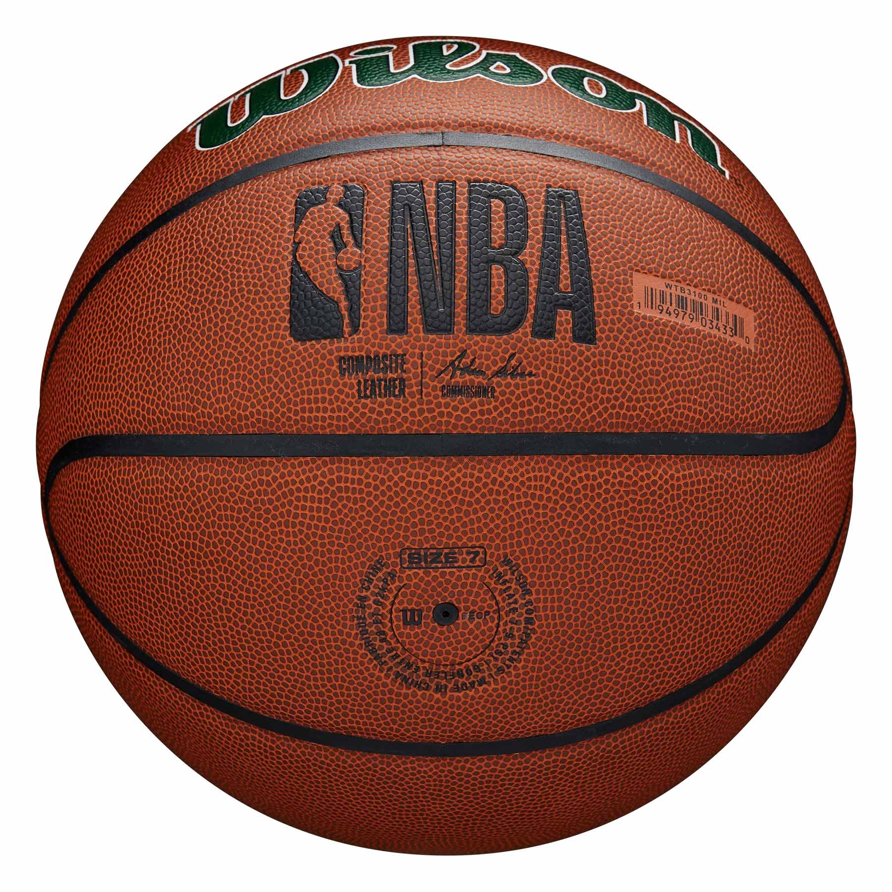 Milwaukee Bucks Wilson Team Alliance NBA Basketball (Size 7)
