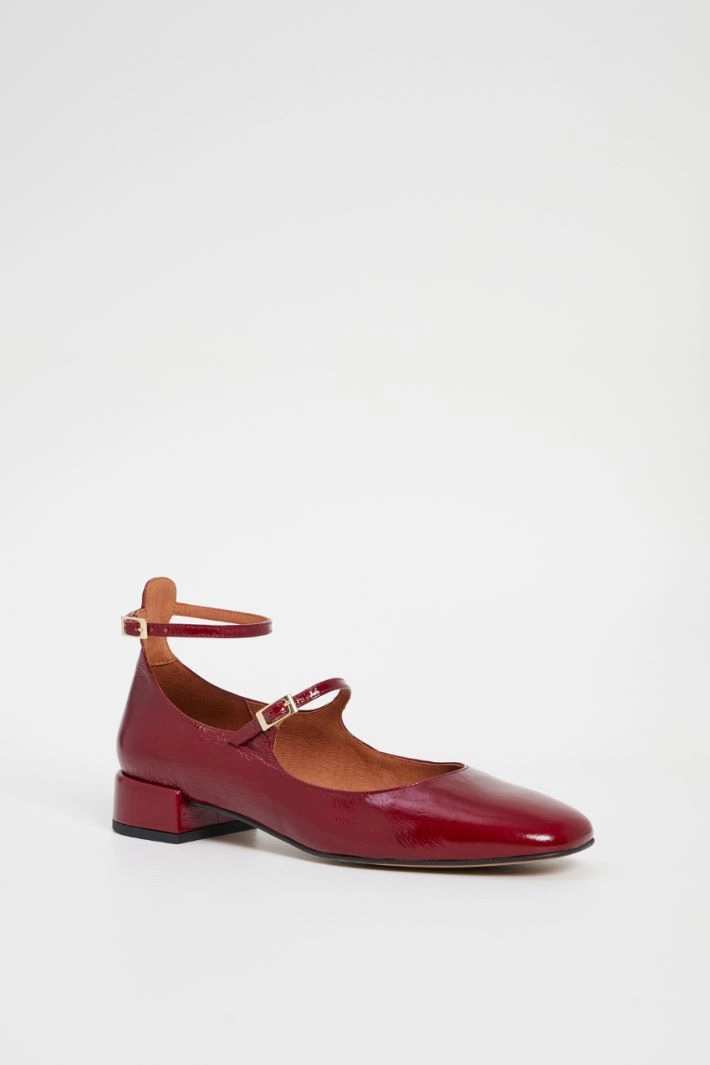 Double strap ballerinas - BORDEAUX