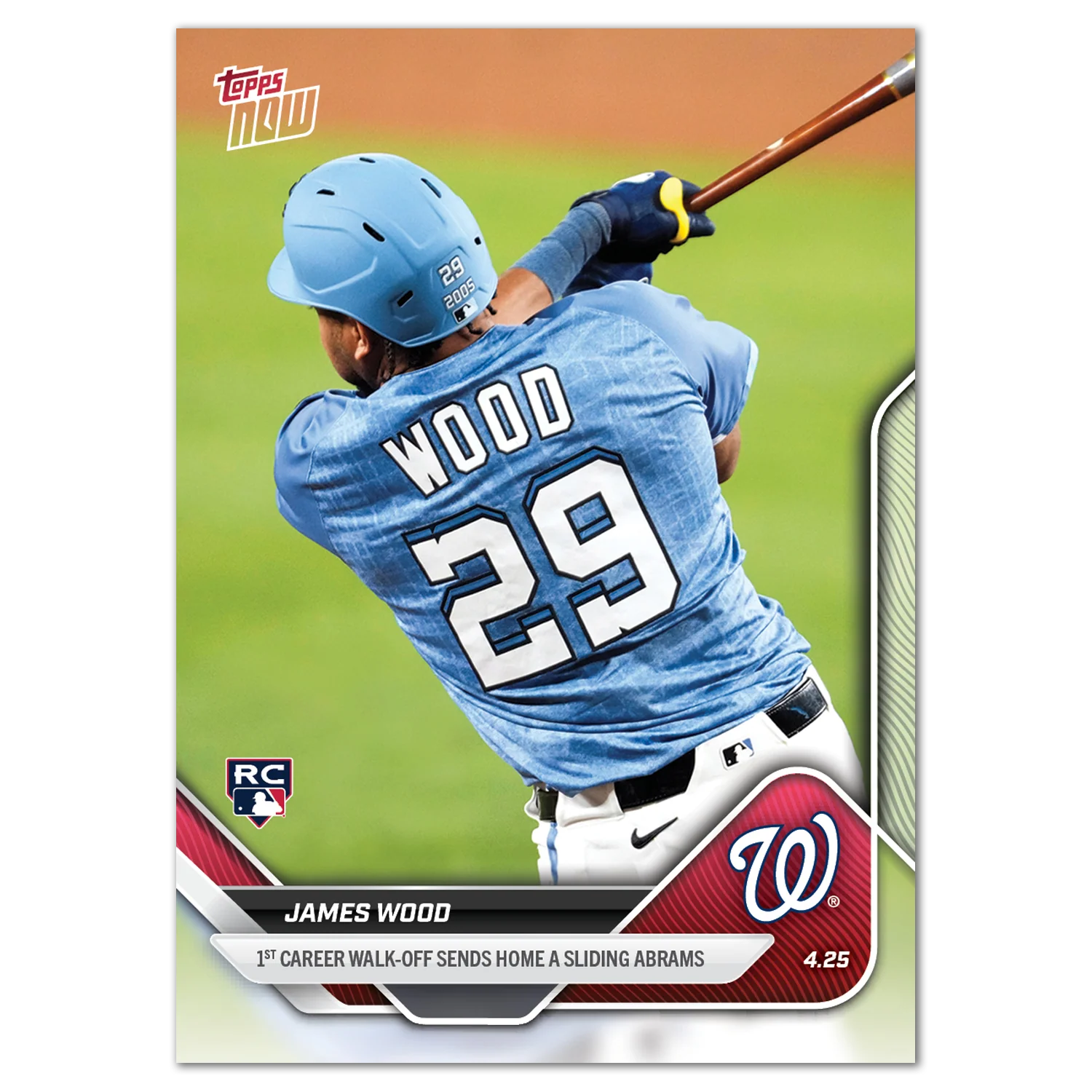James Wood - 2025 MLB Topps NOW® - Card 106