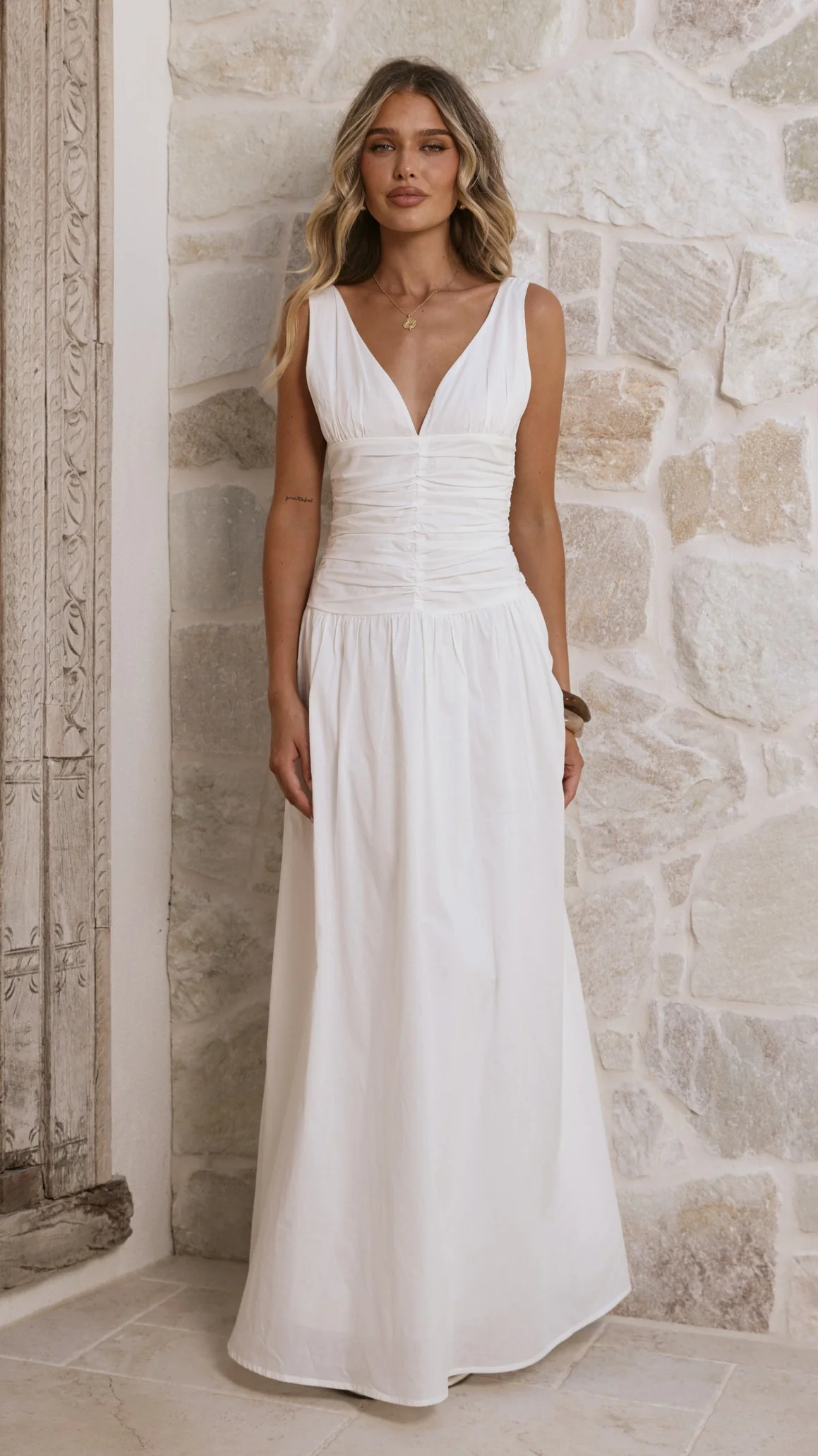 Sanya Maxi Dress - White