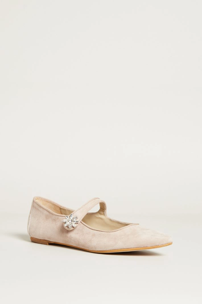 Ballerinas with strap - LIGHT PINK