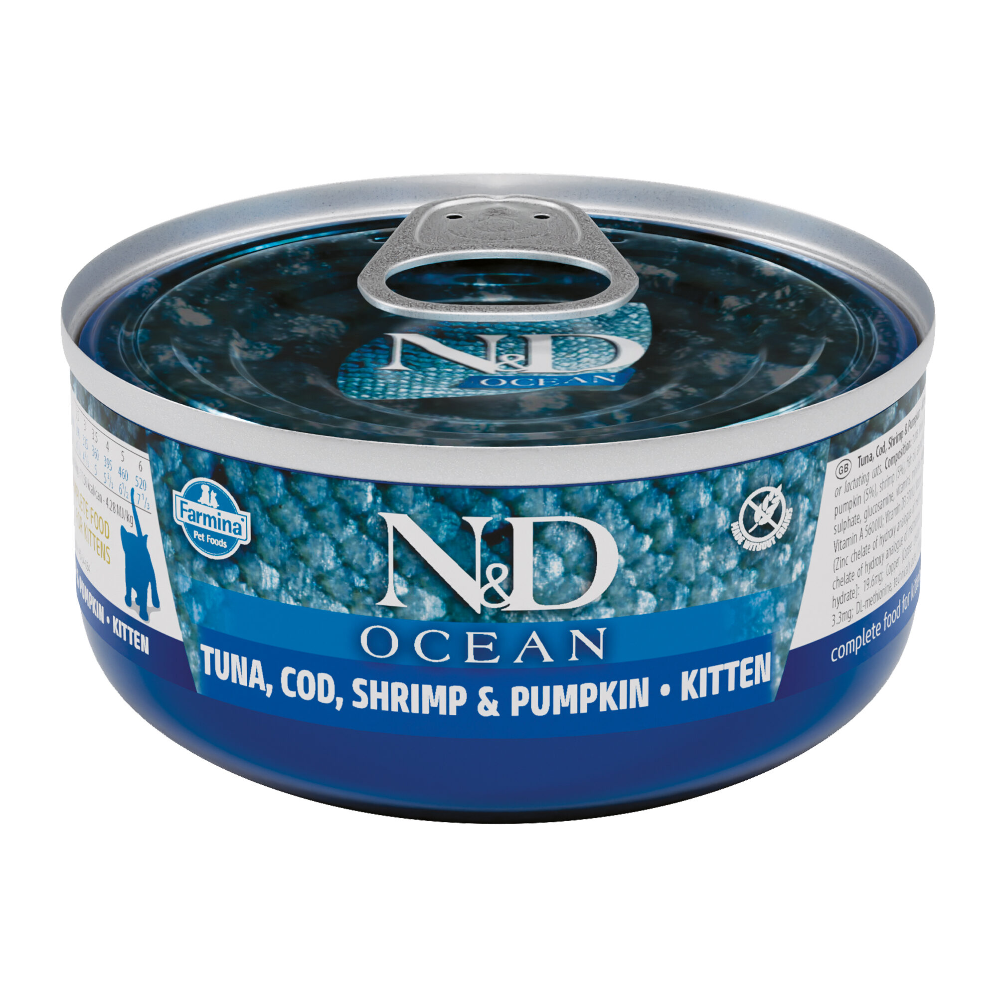 Farmina N&D Ocean Kitten - Tuna, cod, shrimp & pumpkin - 24 x 70 g