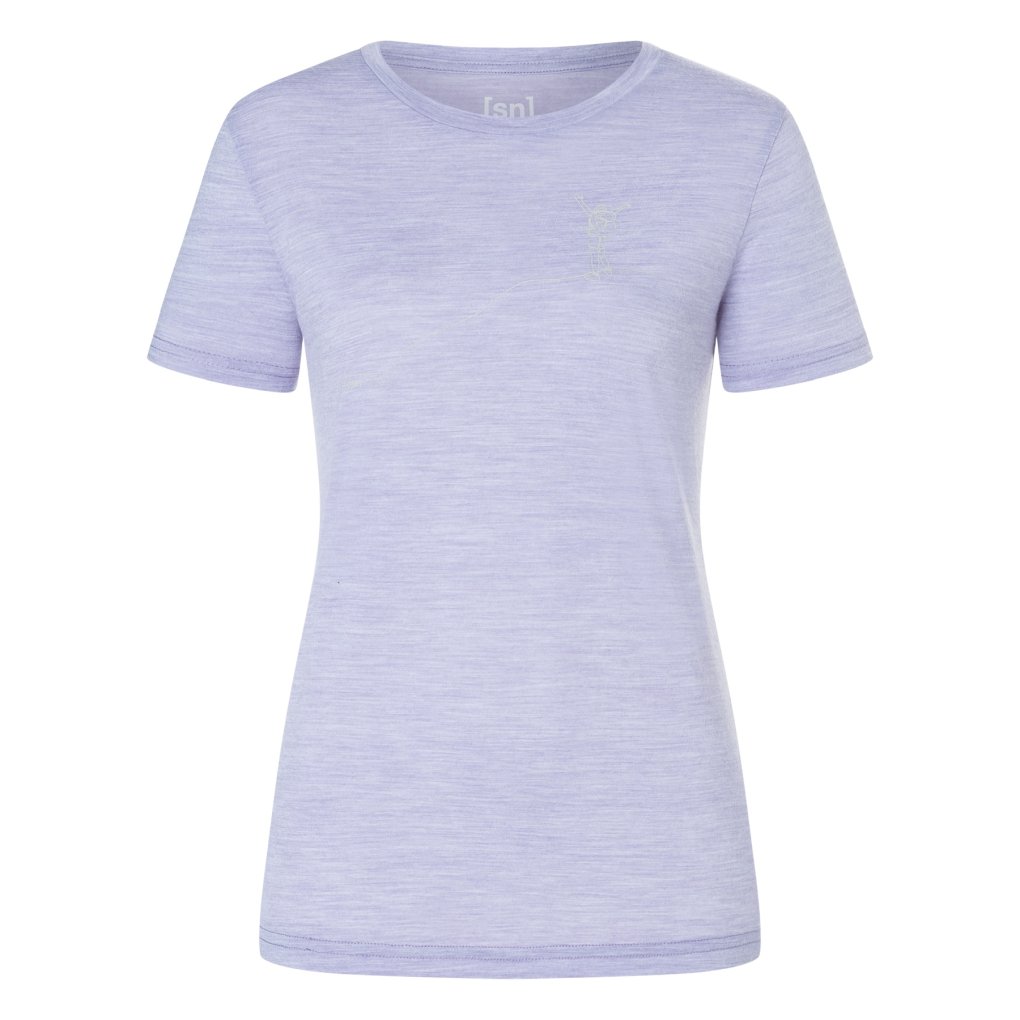 SUPER.NATURAL Bergglück Tee Women - Candy Melange/Feather Grey
