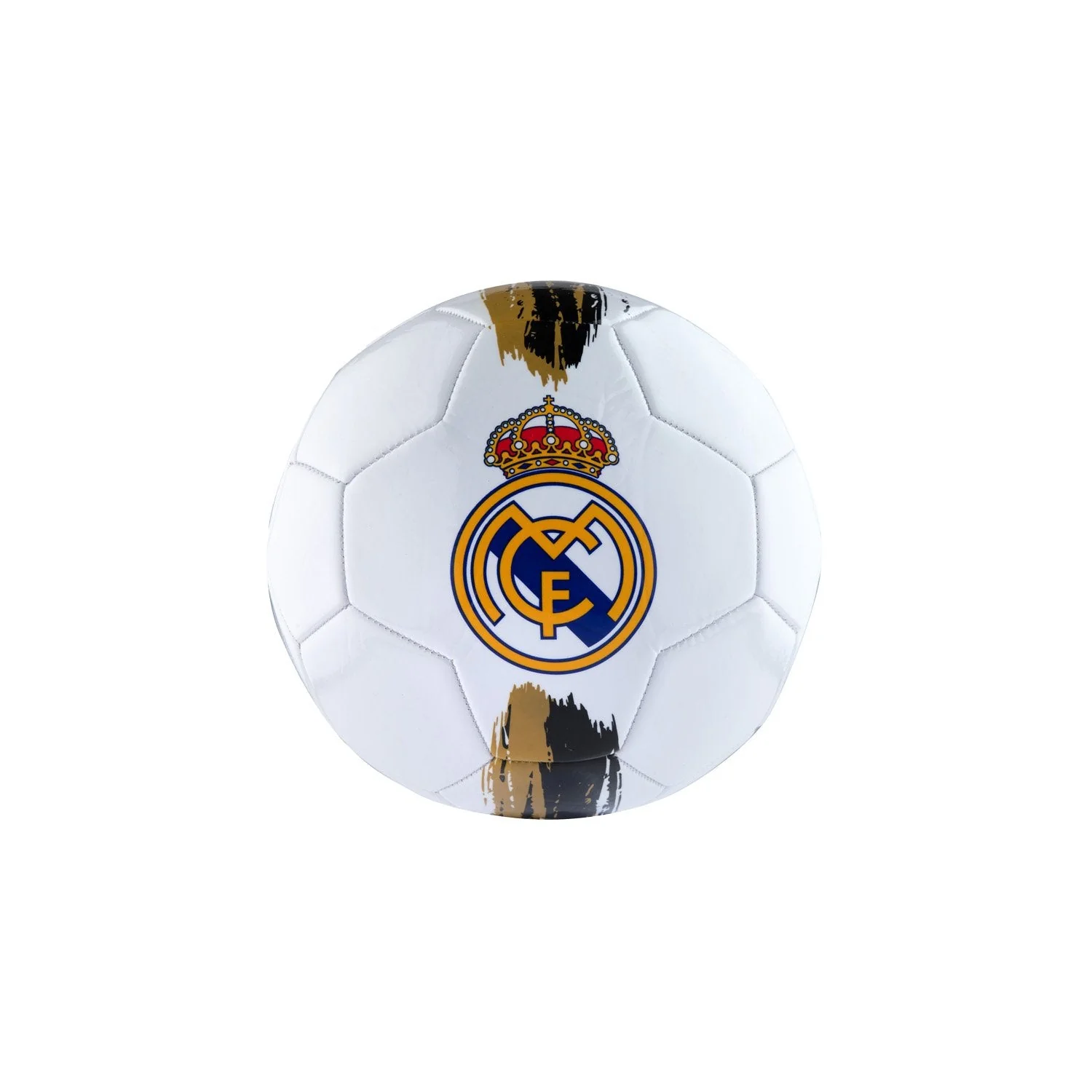 White/Gold Real Madrid Crest Football