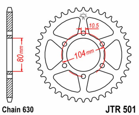 Crown JT. Standard steel 501 - 630Ref: Jtc00116A / 1075073006