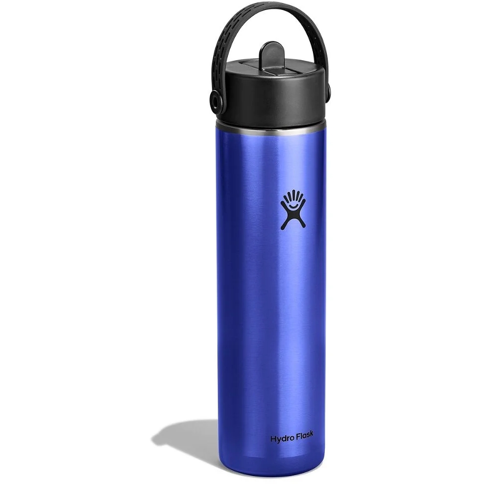 Hydro Flask 24oz Lightweight Wide Mouth Insulated Bottle + Flex Straw Cap - 710ml - Sapphire Blue