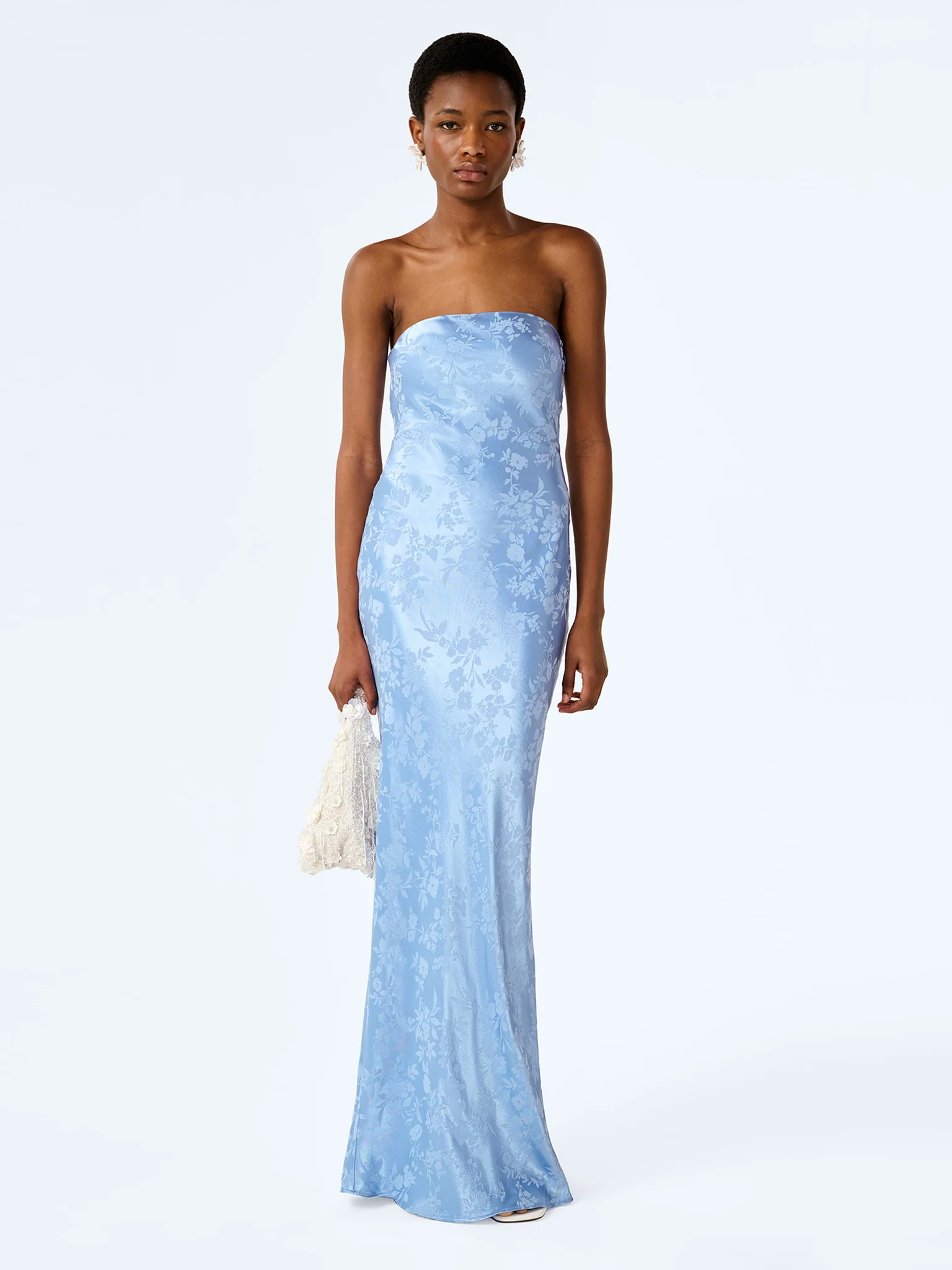 Amdra Jacquard Dress in Vista Blue