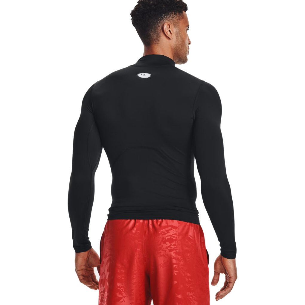 Under Armour HeatGear® Mock Long Sleeve Shirt Men - Black/White
