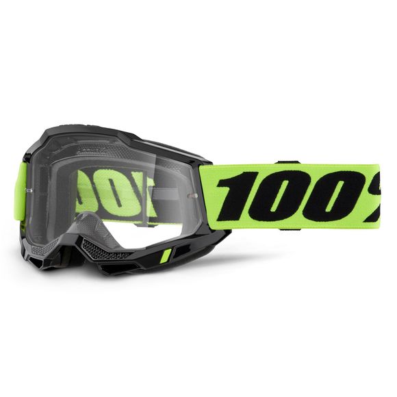 Masque cross 100% ACCURI 2 OTG Jaune Fluo - Clair 2025 - JauneRef : CE1348 / 50018-00008
