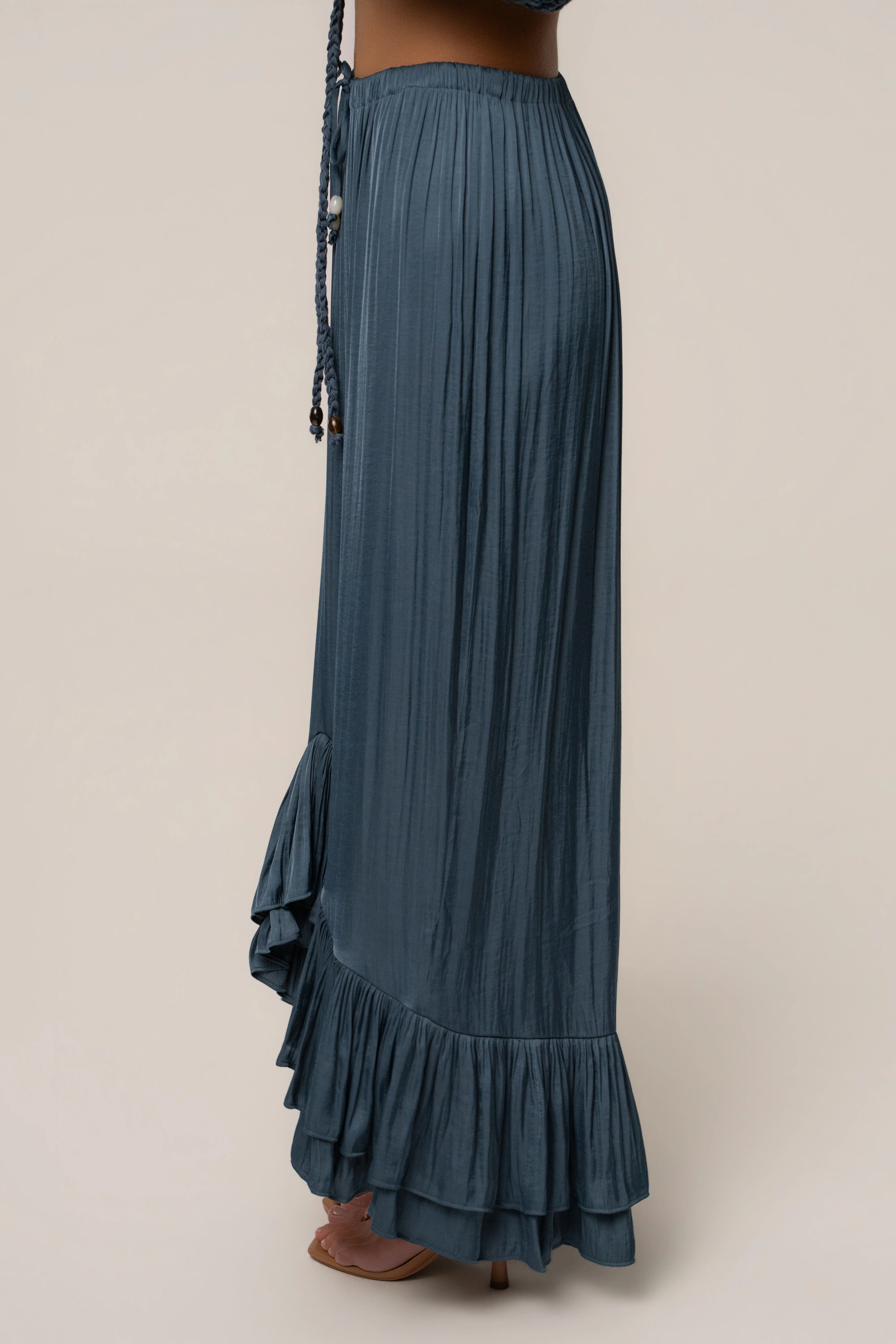 Teal Sun And Sand Maxi Skirt