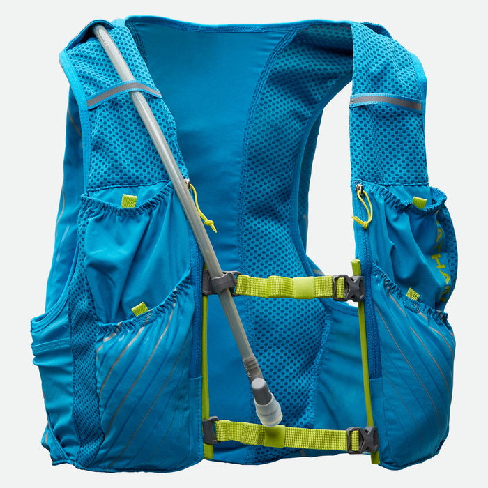 Nathan Sports Pinnacle 12L Hydration Race Vest - Blue Me Away/Finish Lime