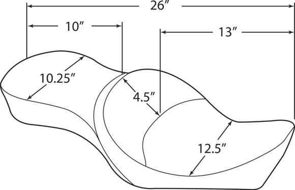 Drag Specialties Comfort Saddle 08040625Ref: Drg02842A / 08040625