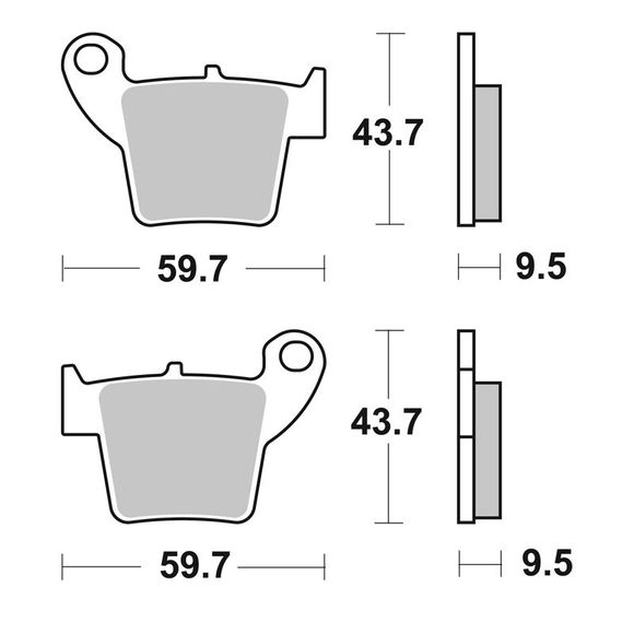 SBS 777SI Sinter Metal Sintered Racing Rear Brake PadsRef: 777SI / 777030