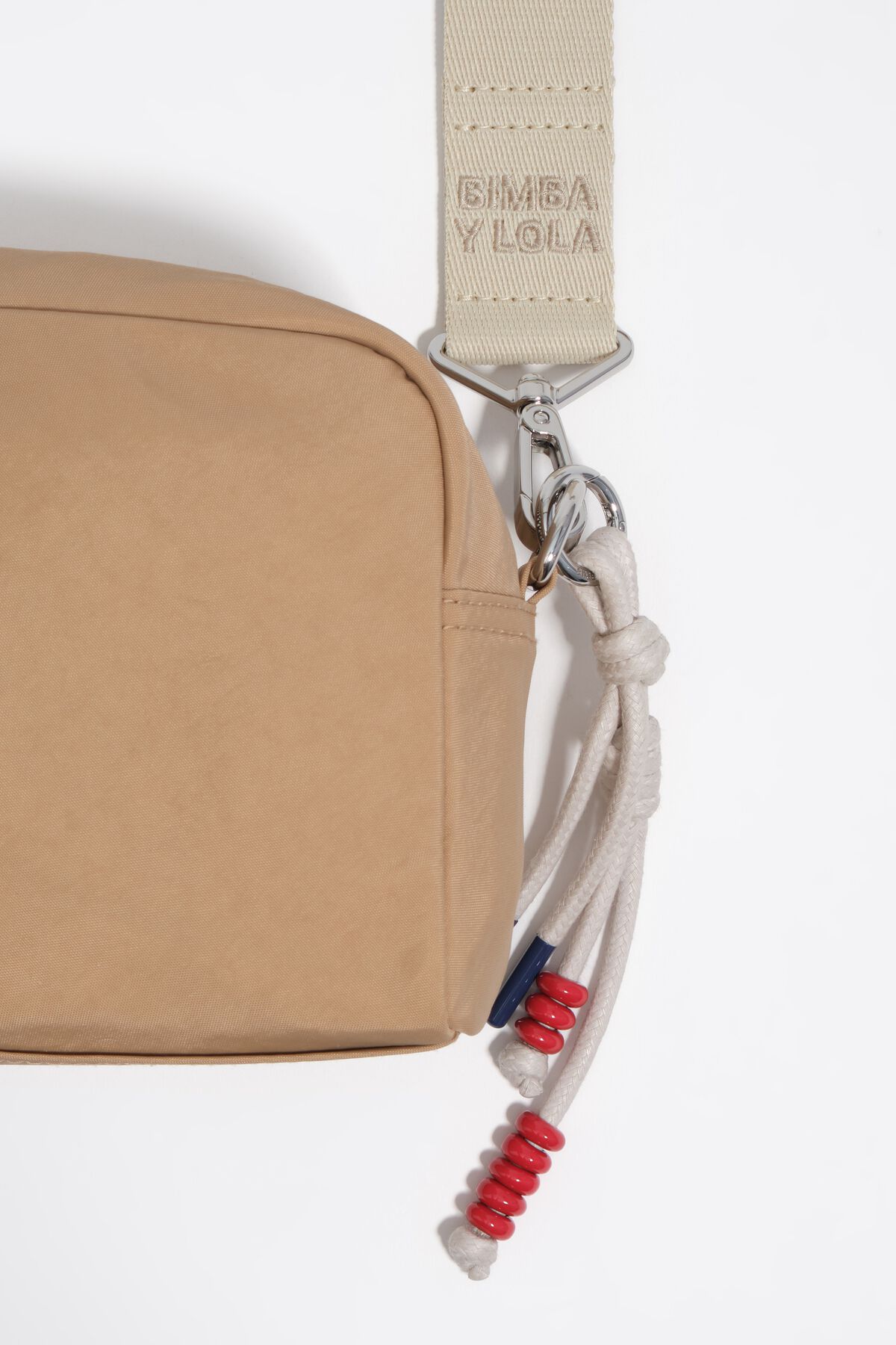 Camel nylon crossbody bag