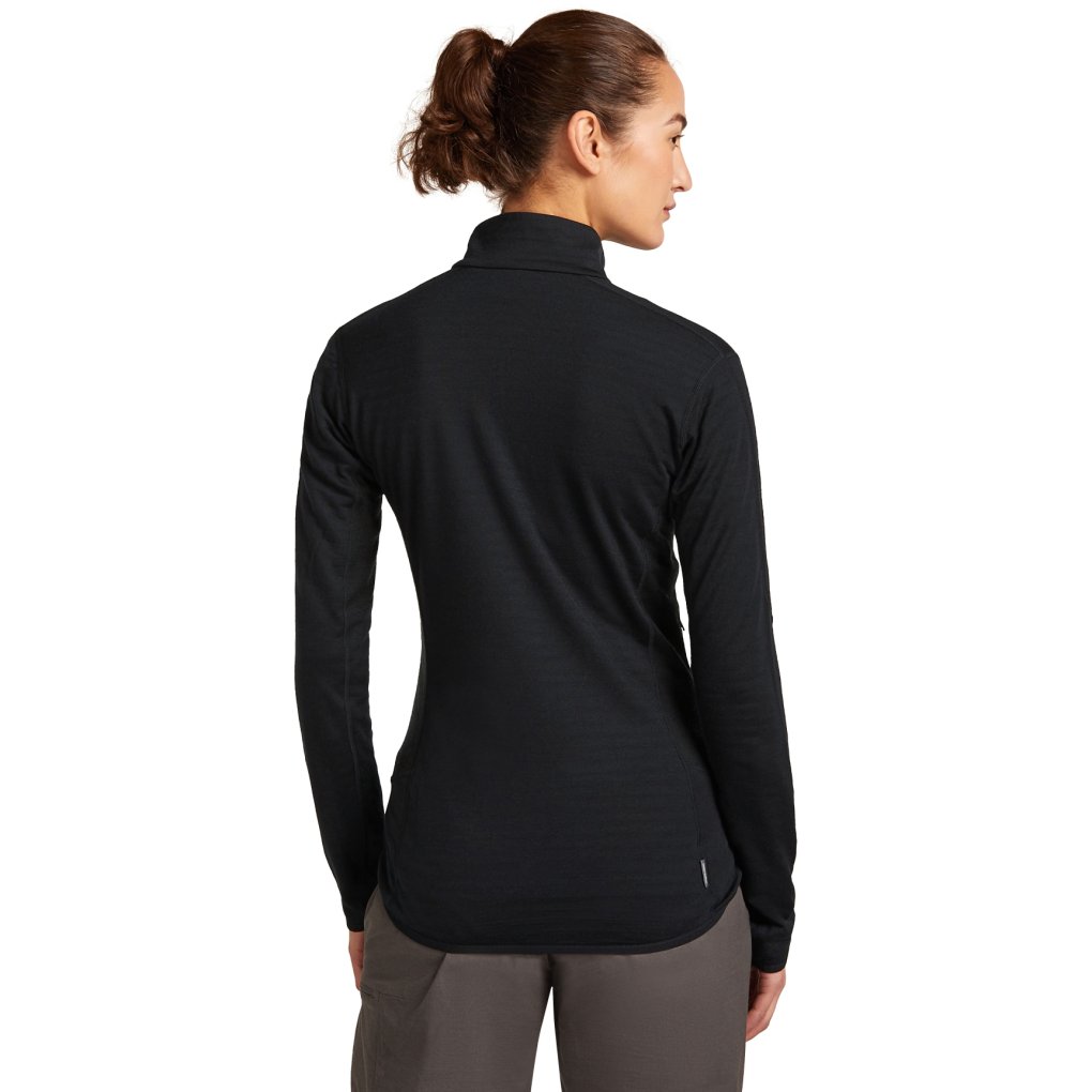 Icebreaker Merino 300 RealFleece™ Descender Longsleeve Zip Women - Black