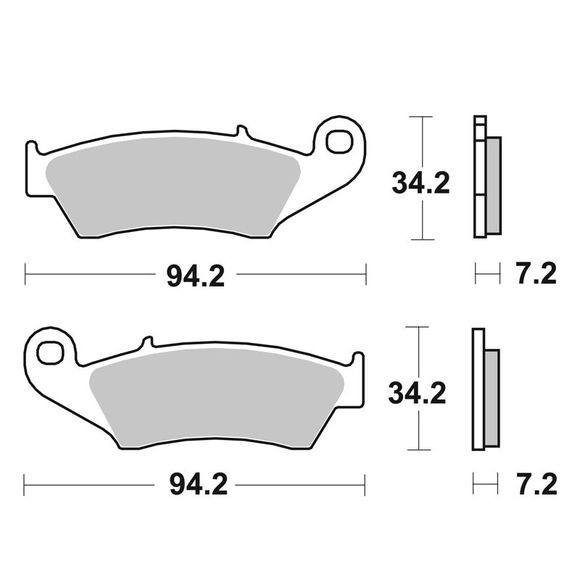 SBS 694HF Organic front brake padsRef: 694HF / 694000